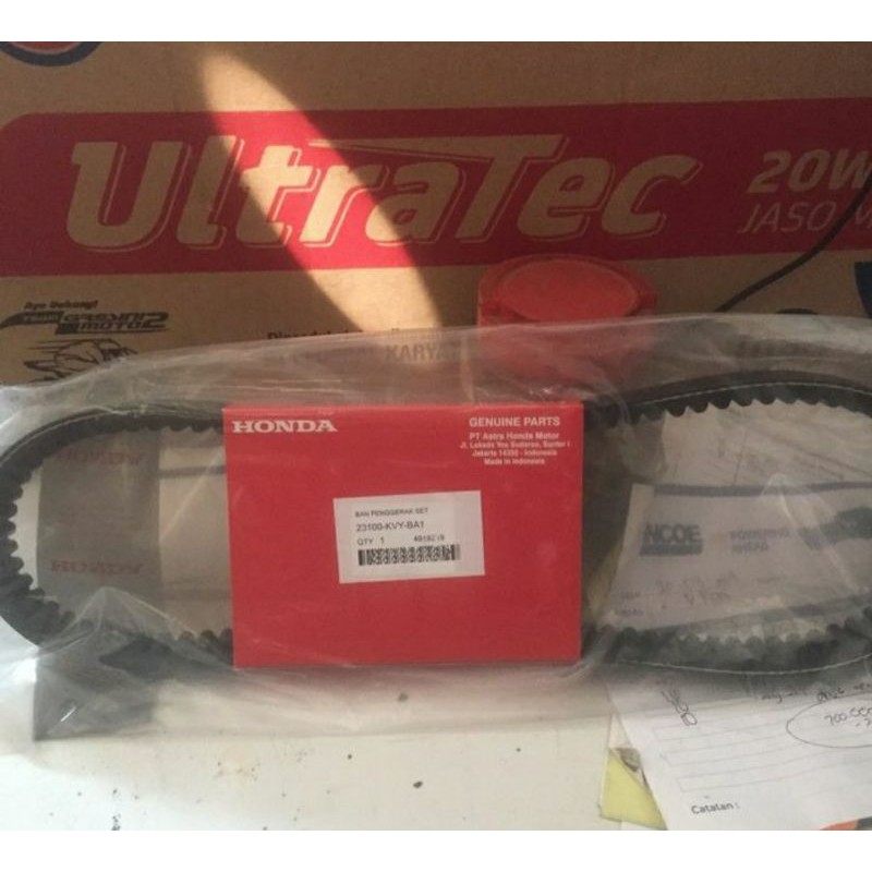V belt Original AHM Beat Karburator // Beat lama // Original Honda // Lengkap Roller