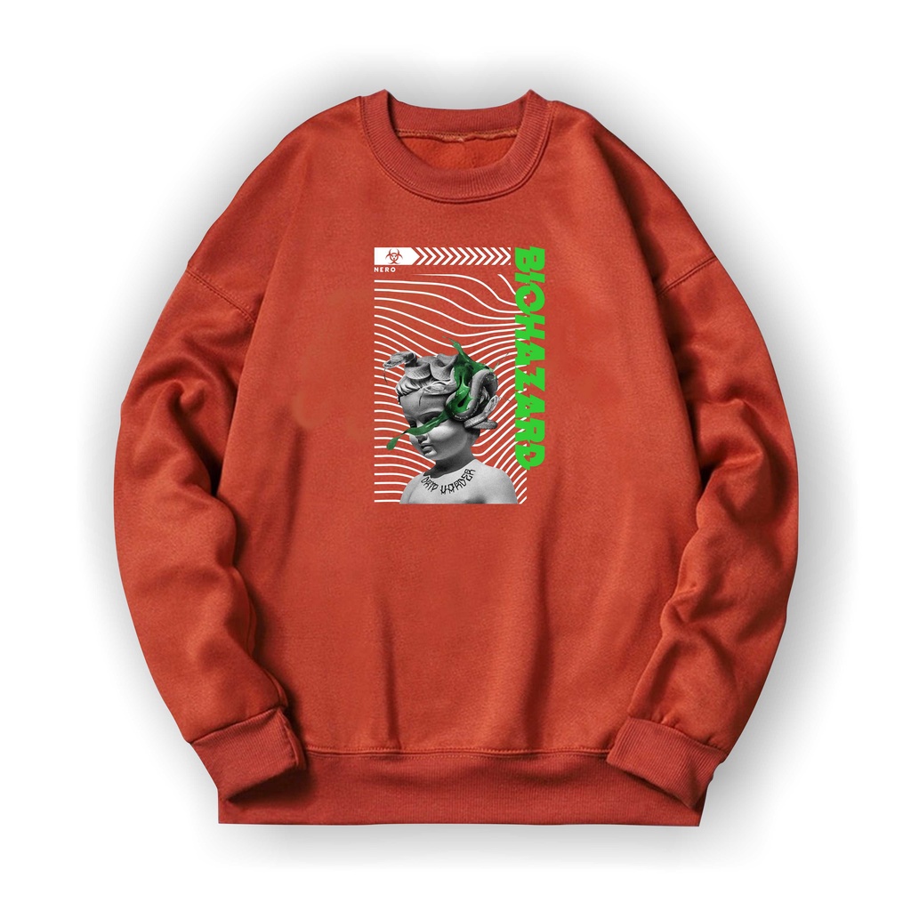 Sweater Crewneck BIOHAZARD || BIOHAZARD Sweatshirt Basic Sz M-XL ( Pria &amp; Wanita )