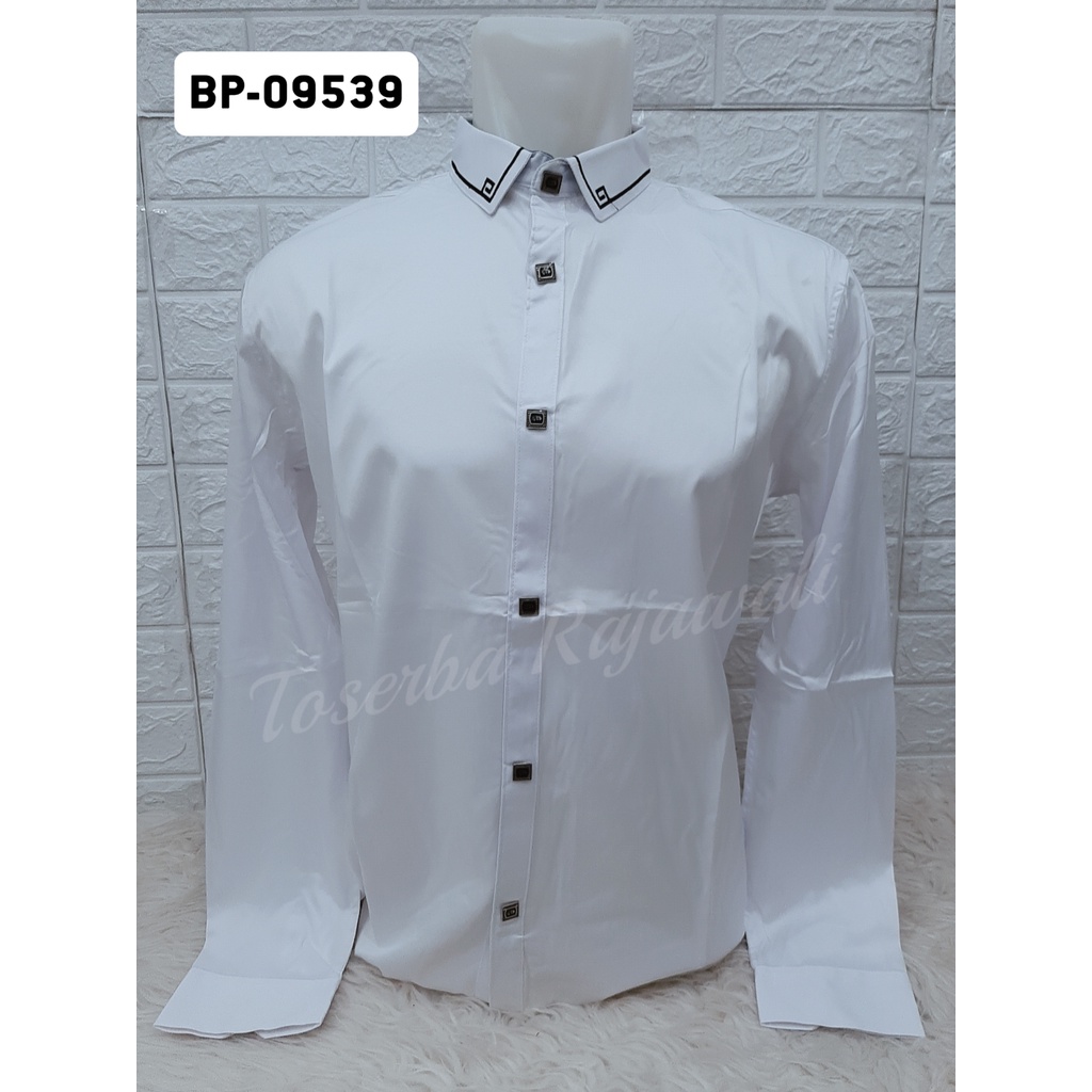 Nxnitrox BP-09539 Kemeja Pria Lengan Panjang Import Putih 2XL - 4XL