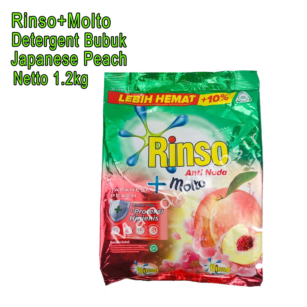 Detergent Bubuk *Rinso + Molto * Japanese Peach * Anti Noda 1.2kg