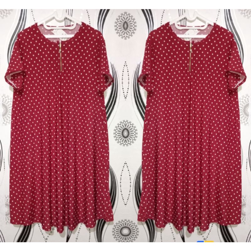 DASTER JERSEY SUPERJUMBO DRESS BUSUI MAYUNG ATASAN WANITA HAMIL