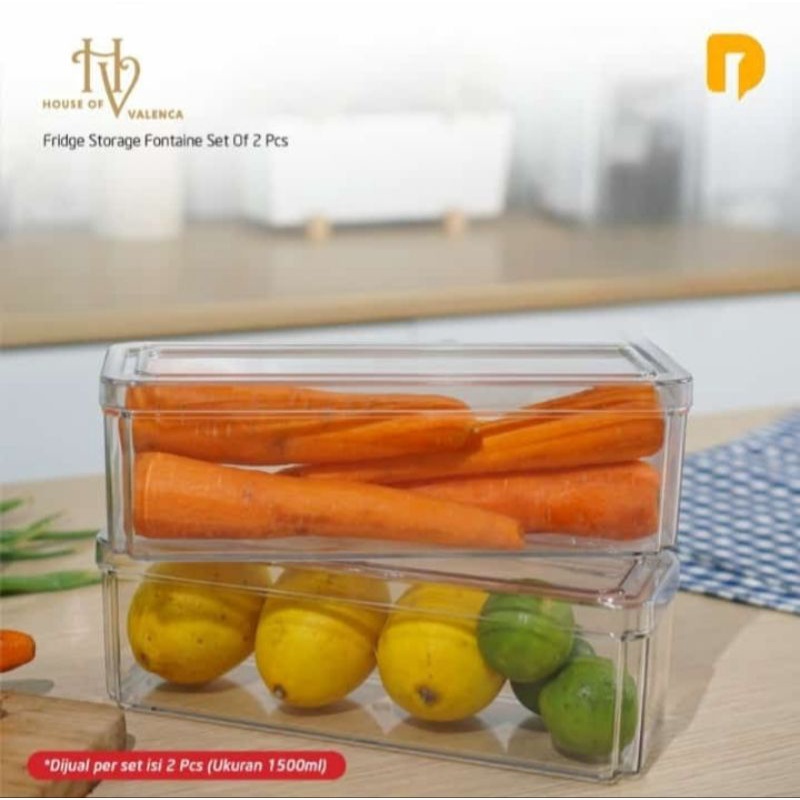 

House of Valenca Fridge Storage Fontaine Set Of 2 Pcs