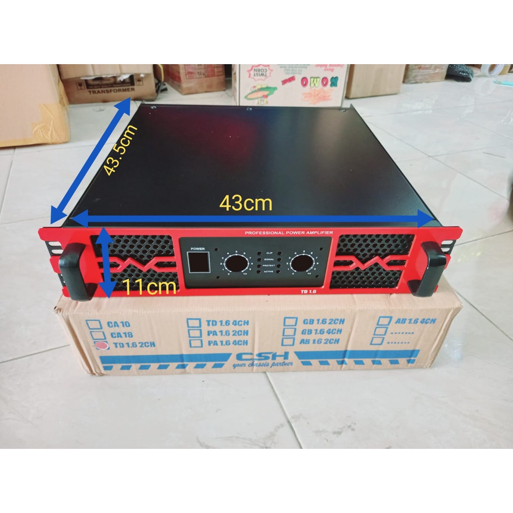 BOX POWER AMPLIFIER 2CH TD 1.6 Box power amplifier 2 channel TD1.6