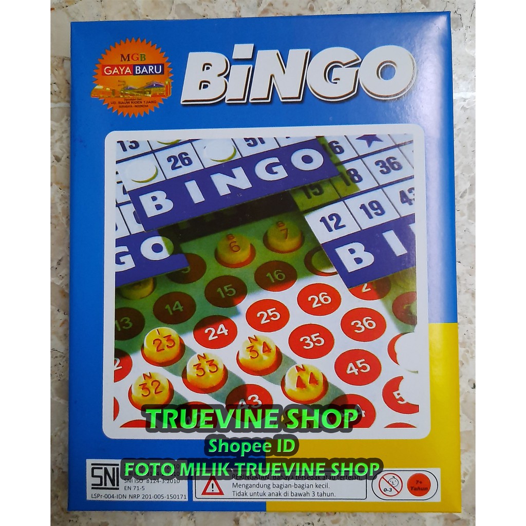 Permainan BINGO Board Game Set / Lengkap - 24 Kartu Bingo Card (Mainan Edukasi Anak & Keluarga)