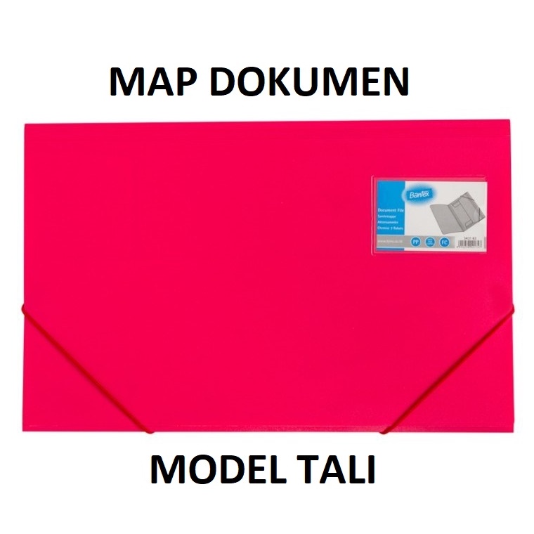 

Bantex Map Plastik Tali Folio Motif Polos