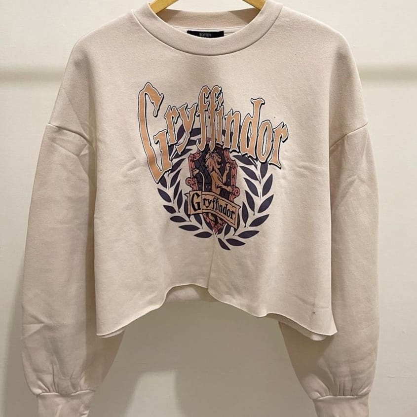 BEFAST - ZEC OOTD Wanita Sweater SAKURA / Gryffindor Sweater FLEECE Best Seller Oversize Cropee