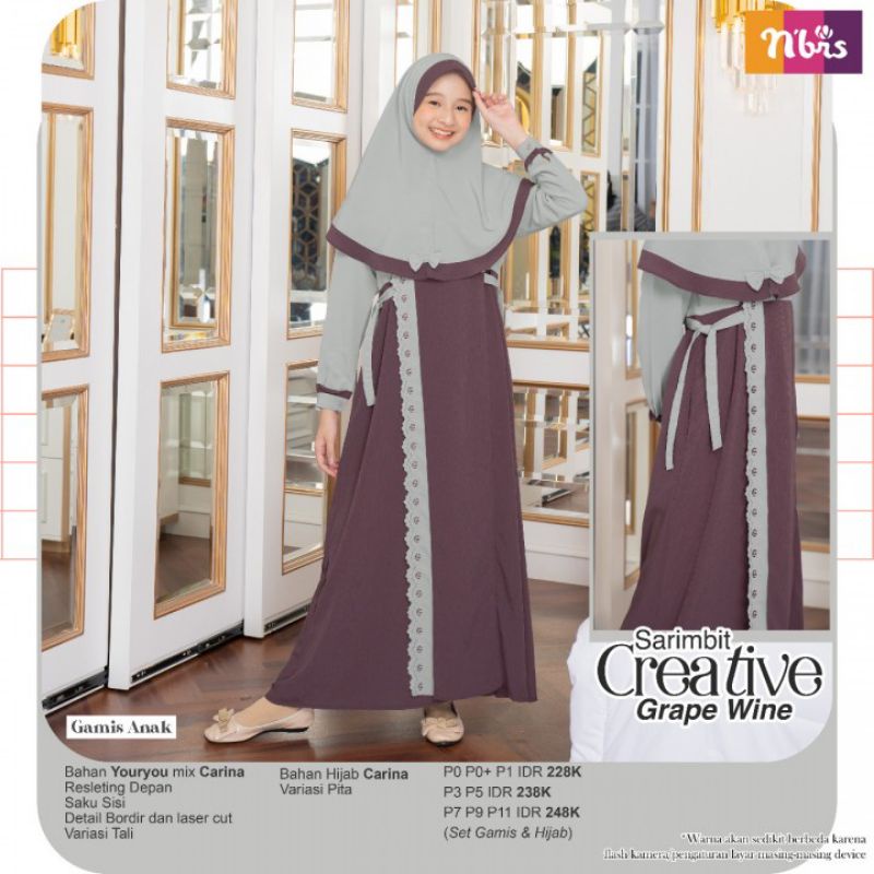 CREATIVE NIBRAS GAMIS ANAK NIBRAS