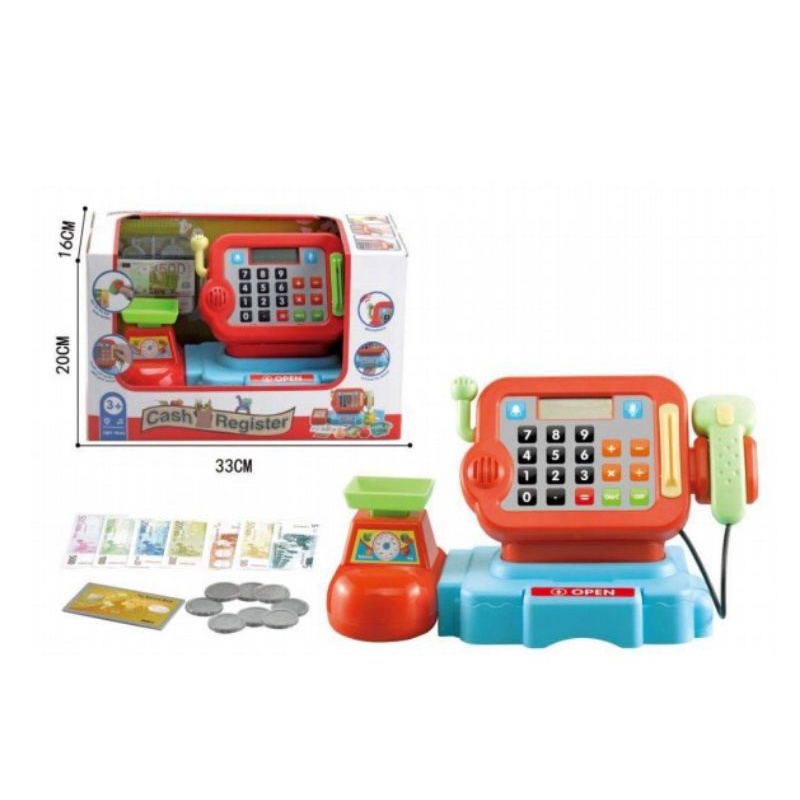 Mini laptop mainan anak batery/ kasir import