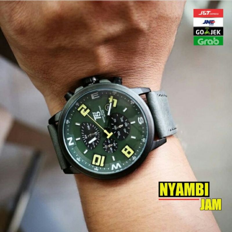 Jam tangan pria T5 H3655 chronograph sport original WR