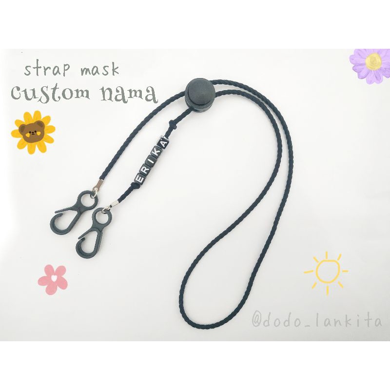 [CUSTOM NAMA] Strap masker nama / Kalung masker hijab / Strap masker custom nama / Kalung masker ana