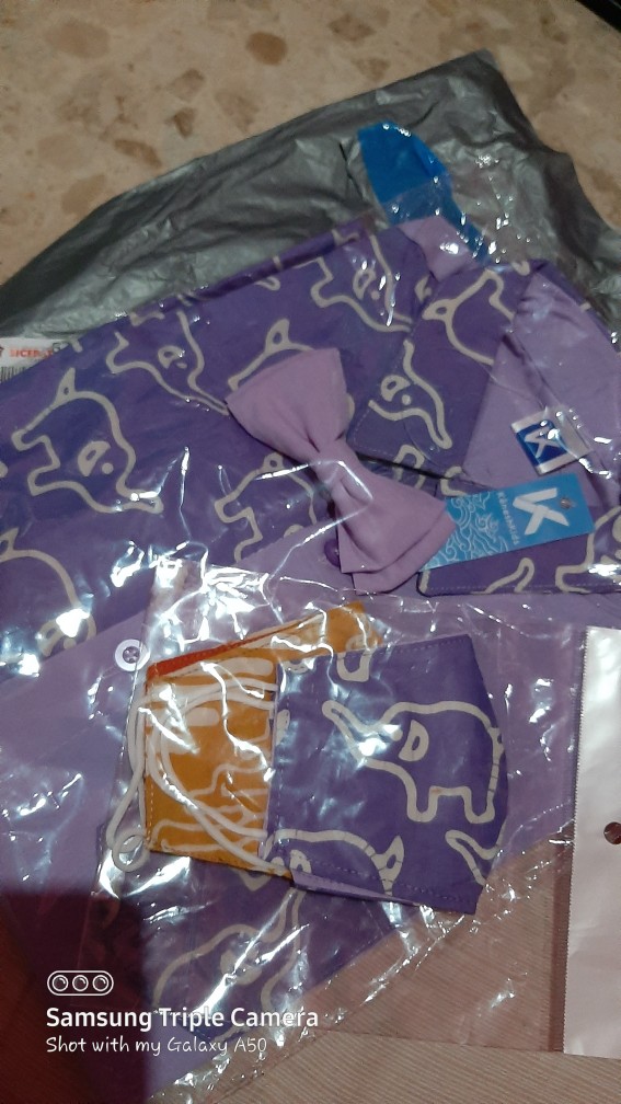 Masker Batik Anak Anak Kembaran Dress & Kemeja