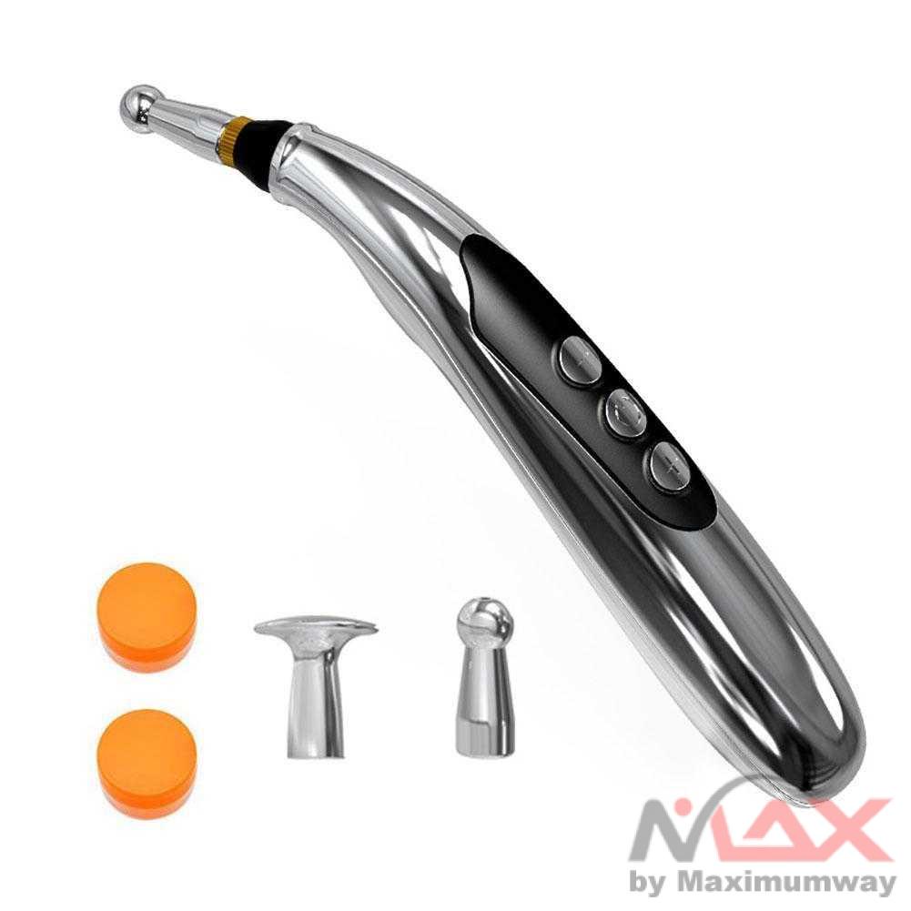 LANBENA Alat Akupuntur Magnetic Therapy Pen Massager 9 Gears - W-912R Warna Silver
