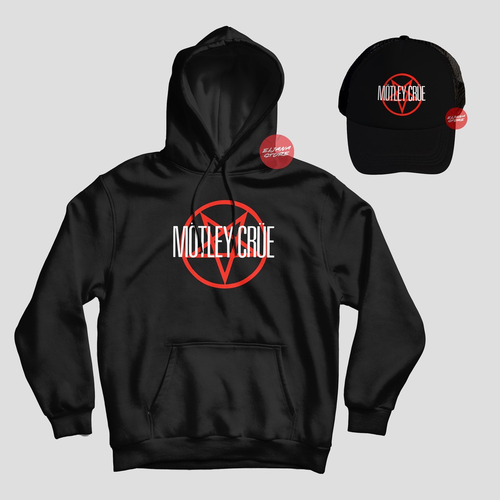 Motley Crue / Topi Motley Crue / Hoodie Motley Crue / Dompet Motley Crue / Sweater Motley Crue / Paket Topi Hoodie Dompet Black Motley Crue / Topi Band / Hoodie Band / Dompet Band /