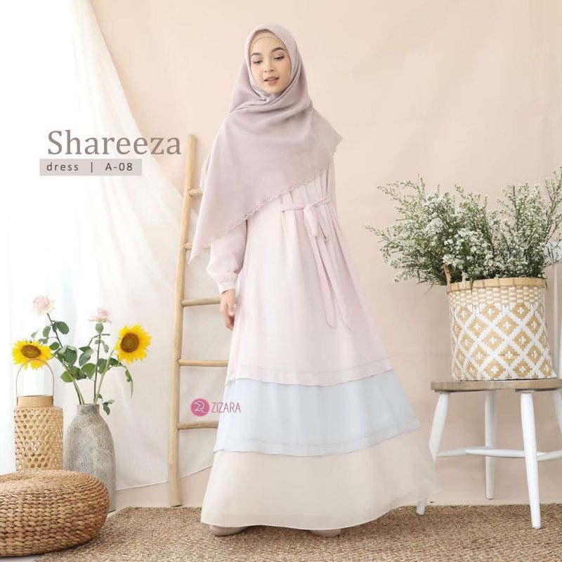 Shareeza dress Grade B Gamis daily berbahan baby doll plus puring Original by Zizara
