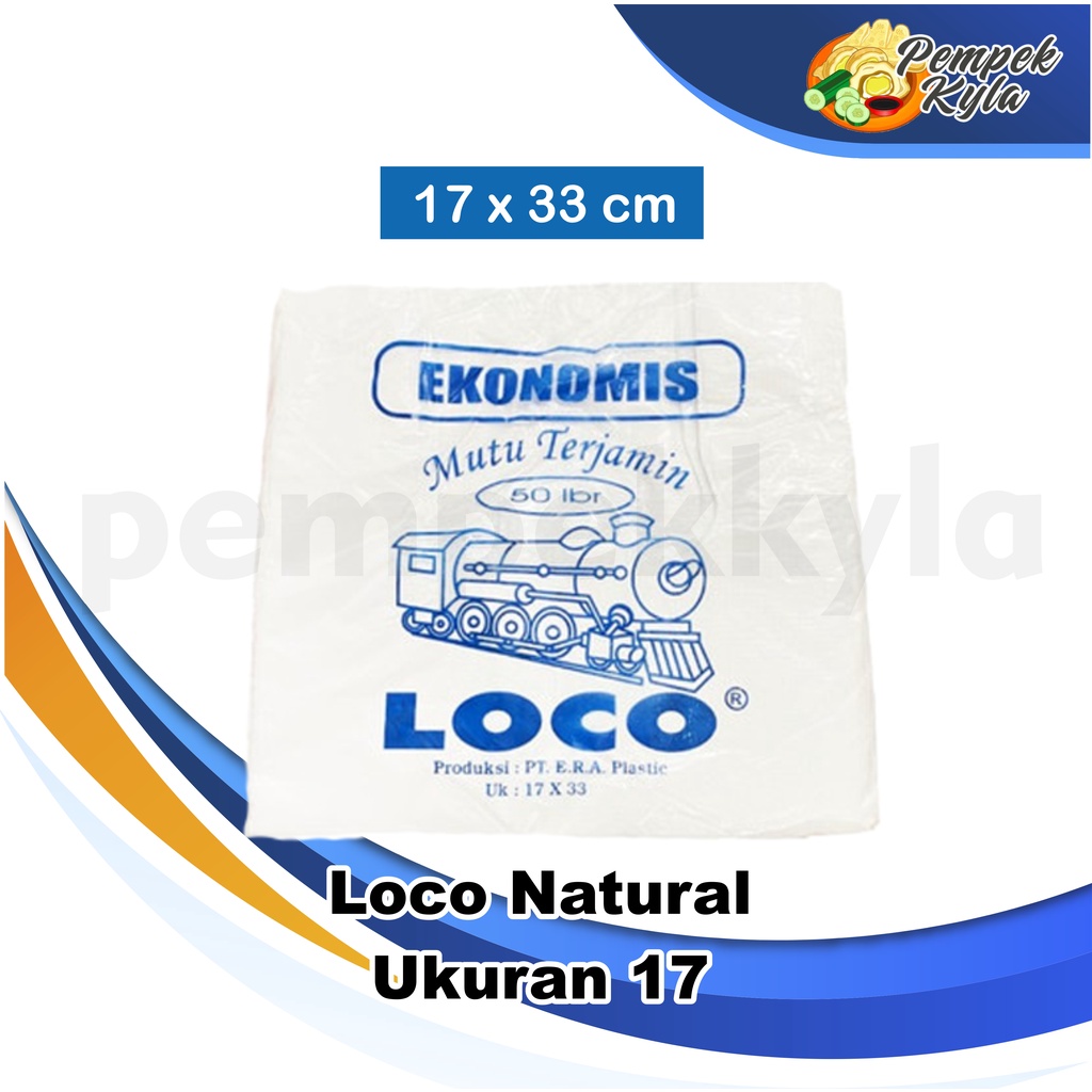 Kantong Plastik Kresek Loco Natural 17 x 33 isi 50 lembar