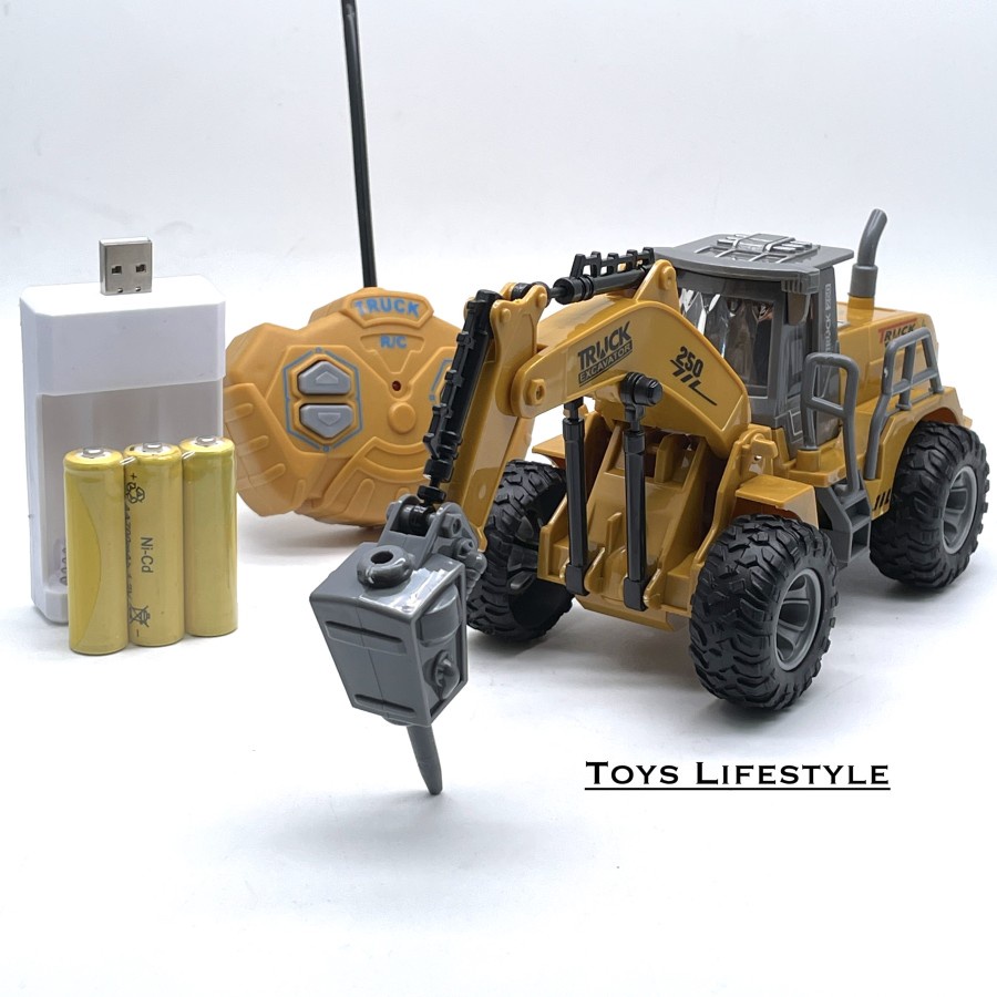 Mainan Mobil Truk Konstruksi RC Remote Control Construction Truck 1:30