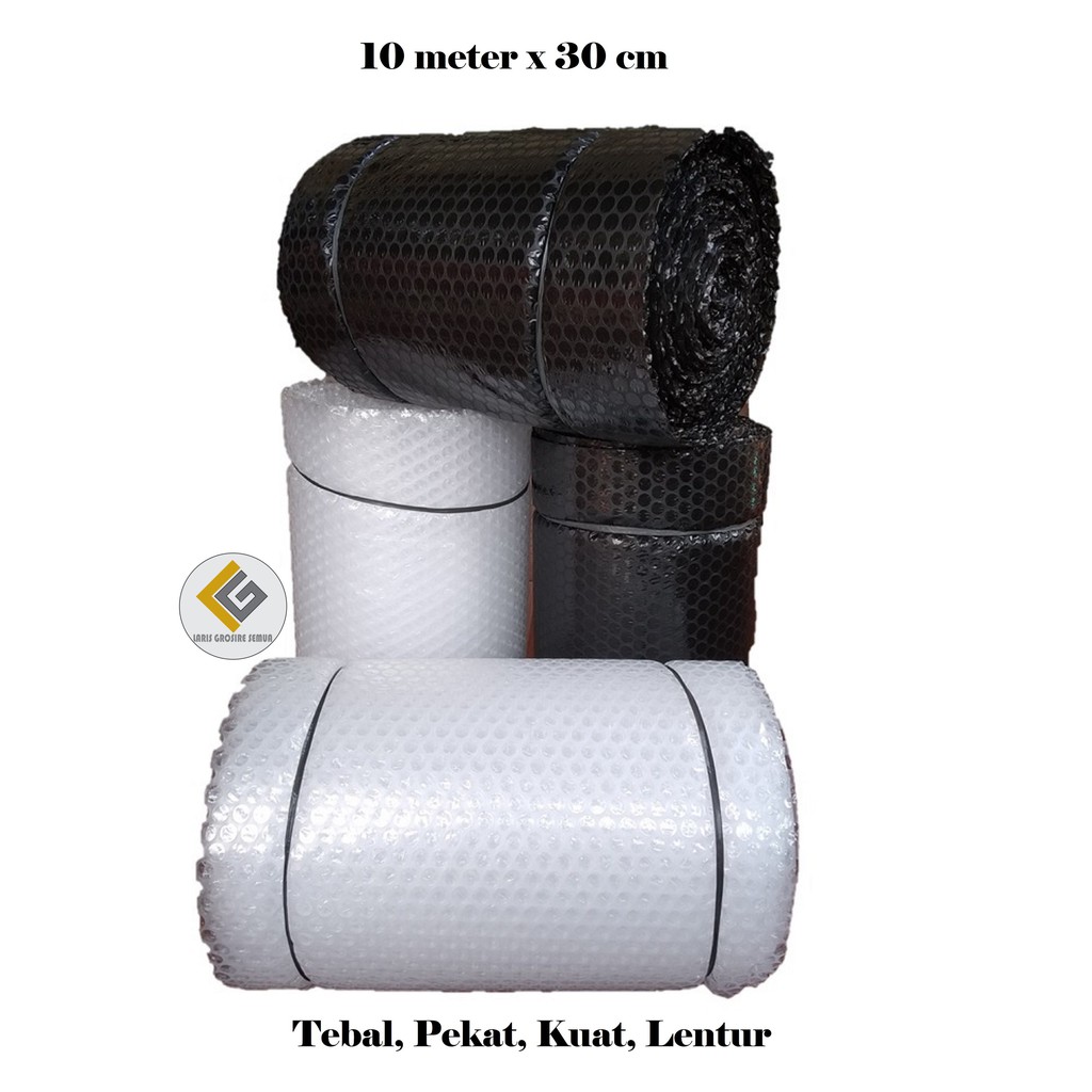 

Bubble Wrap Packing Roll 10 meter x 30 cm Rol Hitam Bening Kualitas Terbaik buble packing babel