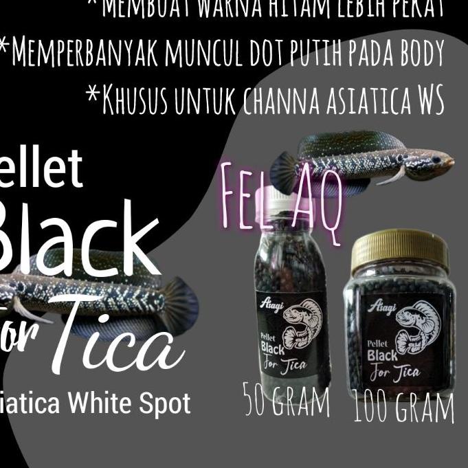 ✅Promo ⚡pesial❤ Pellet Channa Black For Tica Asiatica WS Pure Pelet Asagi Black Asiatika White Spot 