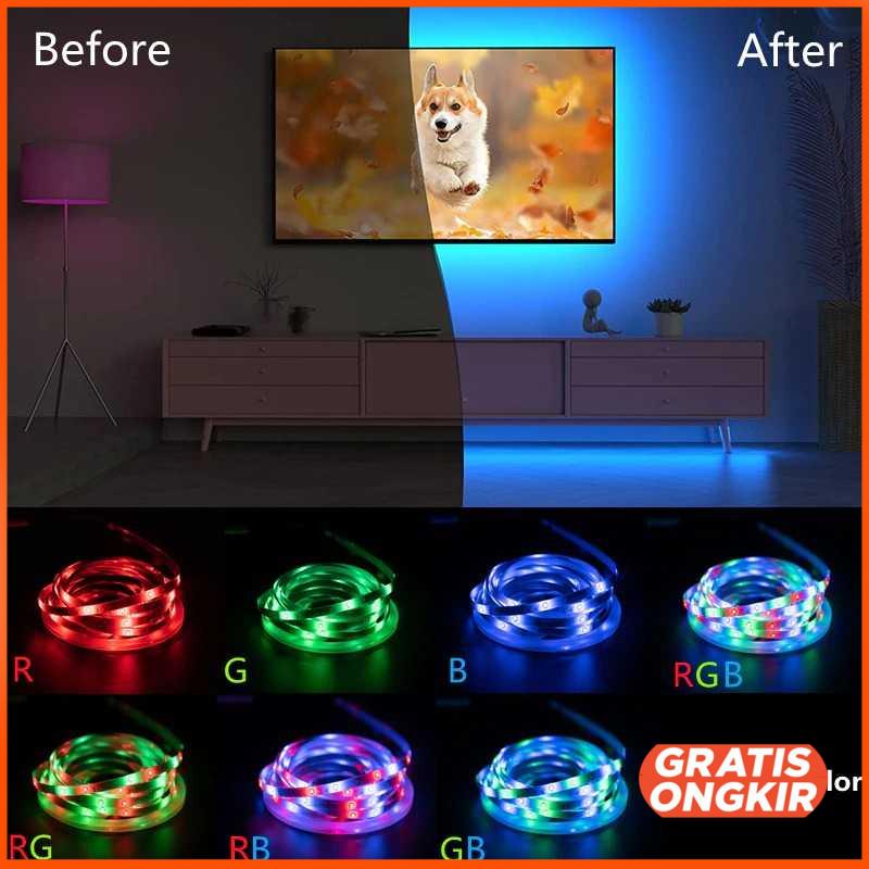 Lampu LED Strip RGB 5050 150 LED 5m Dengan Remote