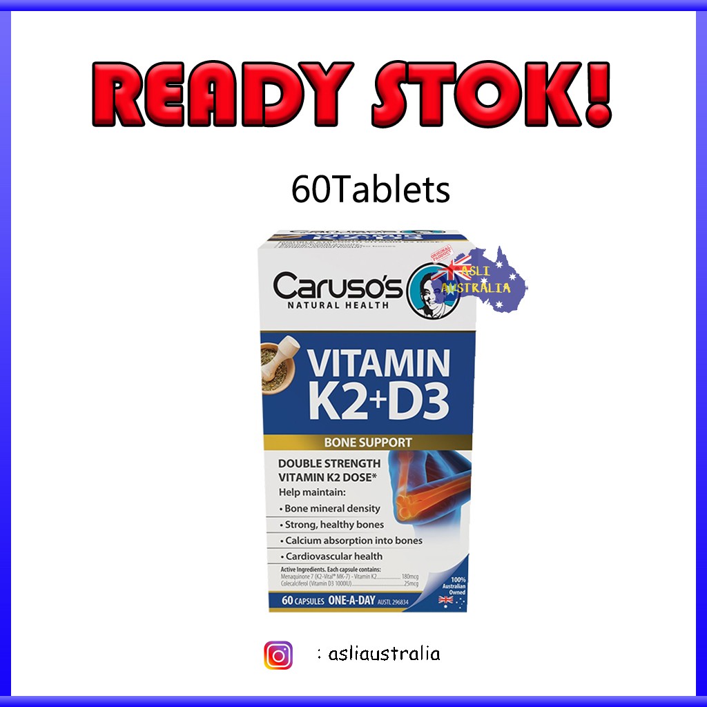 Caruso's Vitamin K2+D3 60Capsule AUSTRALIA