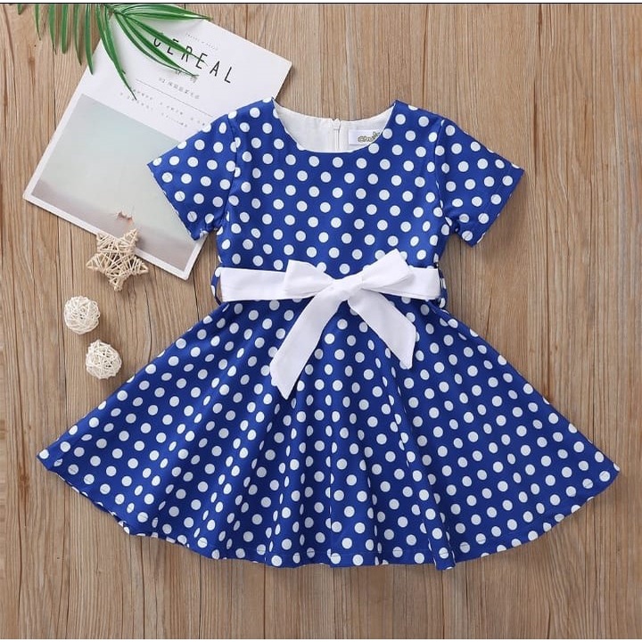 ZAHRA Dress Anak Perempuan Motif Polkadot MEDINA DRESS KIDS