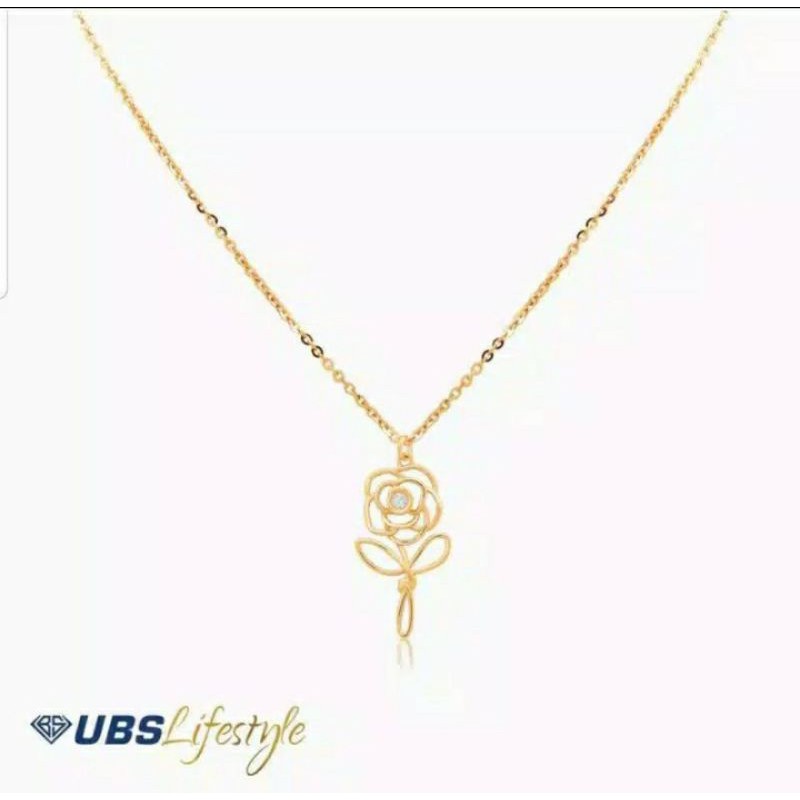 kalung emas 375 UBS flower