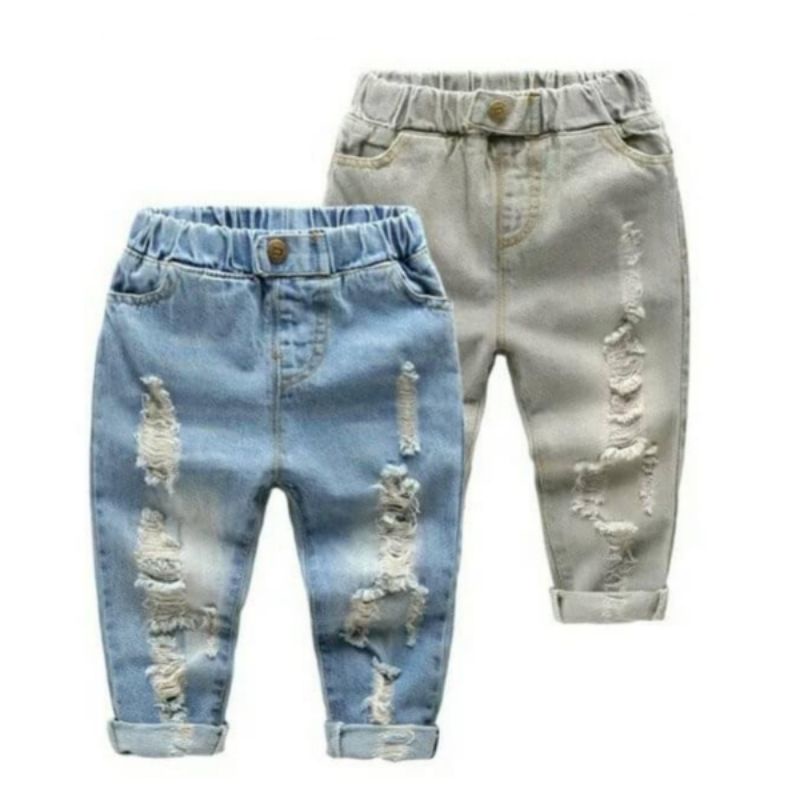 Celana Jins Anak Kids Ripped Jeans Denim Panjang 4 5 6 7 8 Tahun