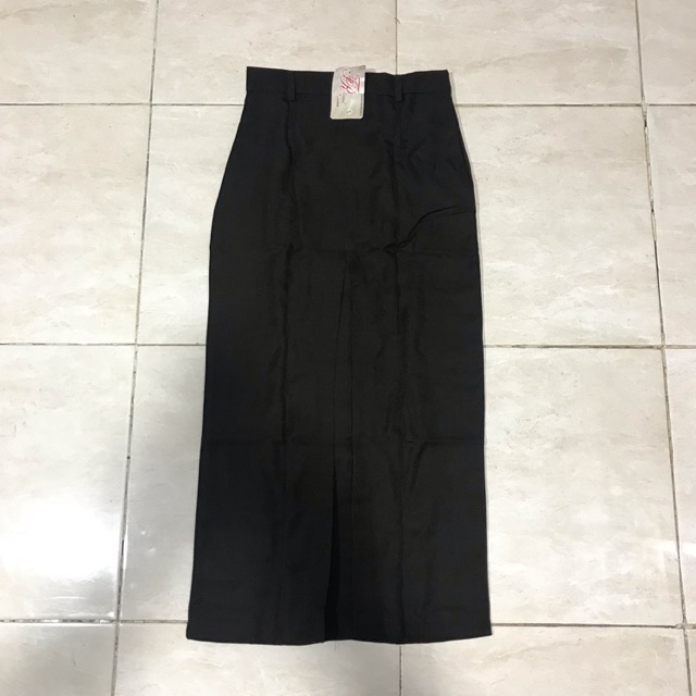 Rok Panjang Coklat Span Rempel 1 Bahan Laricci