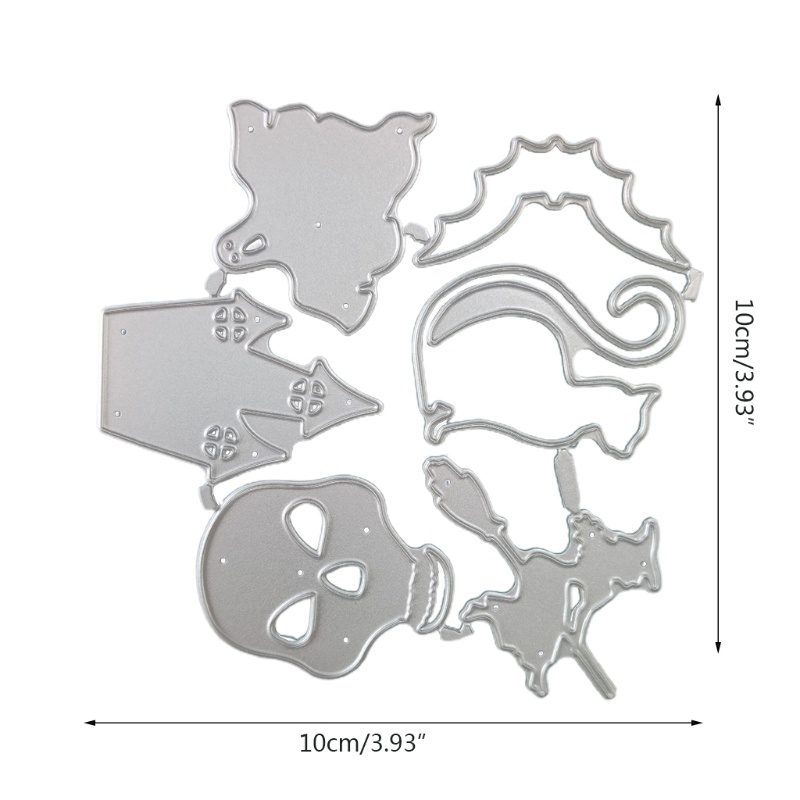 Cetakan Stensil Cutting Dies Motif Tengkorak Halloween Bahan Metal Untuk Scrapbook / Craft DIY / Embossing