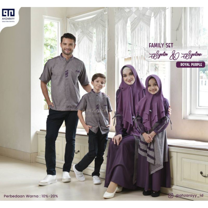 FAMILY SET SYAKIR SYAKIRA BY AHZARAYY/ROYAL PURPLE