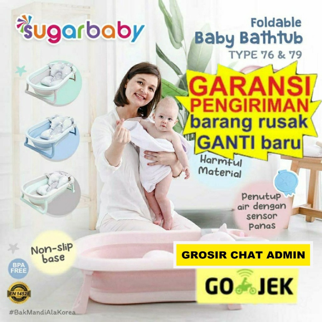 Sugarbaby foldable baby bathtub dengan sensor panas F76&amp;F79 / Bak Mandi Bayi Lipat dengan sensor panas bak kolam spa sugar baby bak mandi lipat KOLAM MANDI BAK MANDI BAK SUGARBABY BAK LIPAT BAK SUSUN SUGARBABY BAK MANDI BAK MANDI SUGARBABY BAK LIPAT