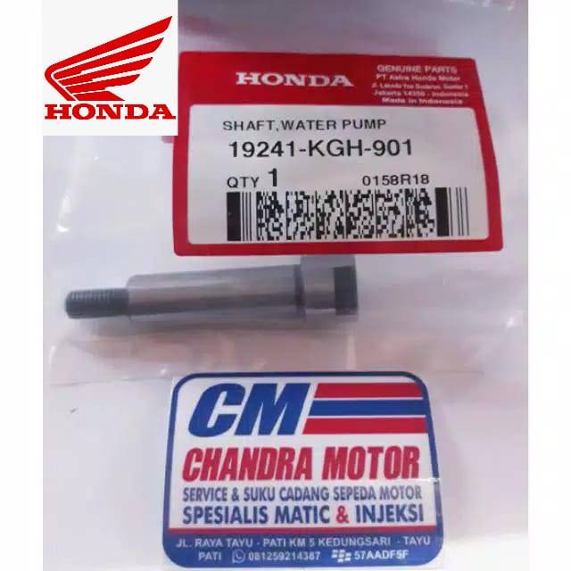 as waterpump shaft waterpump new cbr150R  old cb150R lama  Cs1 asli HONDA AHM 19241-KGH-901