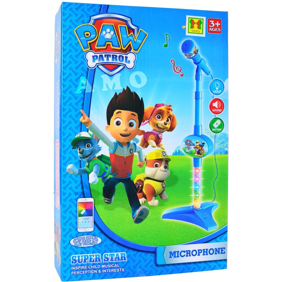 MICROPHONE PAW PATROL kado hadiah Mainan Anak Laki laki perempuan bayi