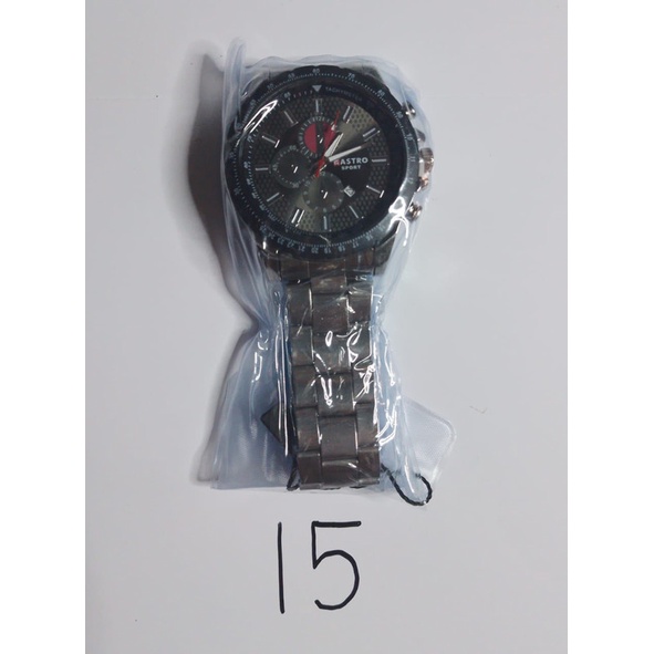 Jam Tangan Pria Tahan Air Gastro Sport Tali Rantai Stainless Tanggal Original Silver