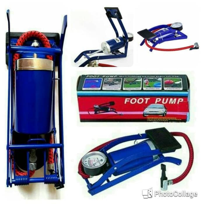 Foot Pump Portable Multipurpose Pompa Angin Injak Kaki Darurat Foot Pump Ban Motor Mobil Sepeda Bola