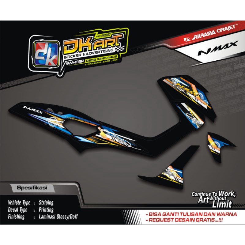 Sticker Striping Nmax 2016-2019 Motif Thailook Street Racing