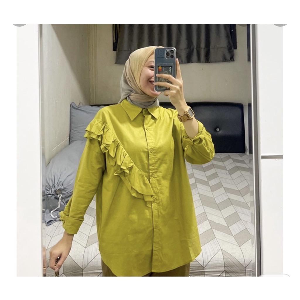 WOW-Kuky Kemeja Rayon Twill Premium / Atasan Wanita