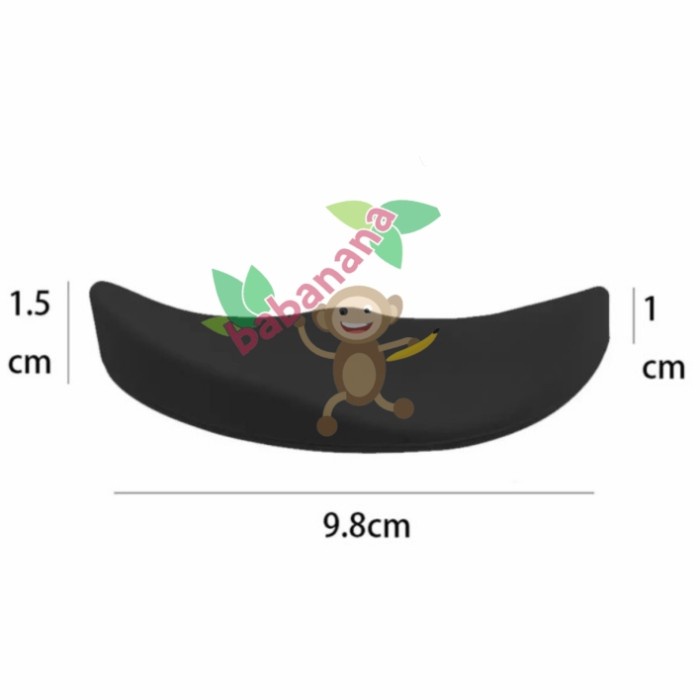 Mouse wrist pad alas tangan arm rest sandaran ergonomis lengan hitam