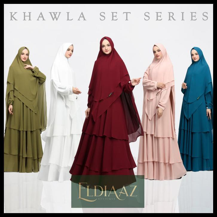 Khawla Set Series By Eldiaaz Ori,Gamis Syari Original By Eldiaaz