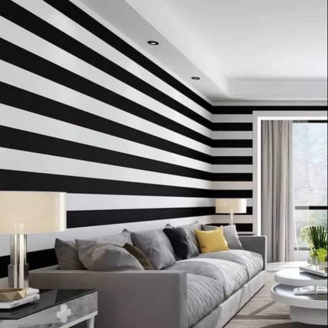 Wallpaper stiker motif zebra hitam putih