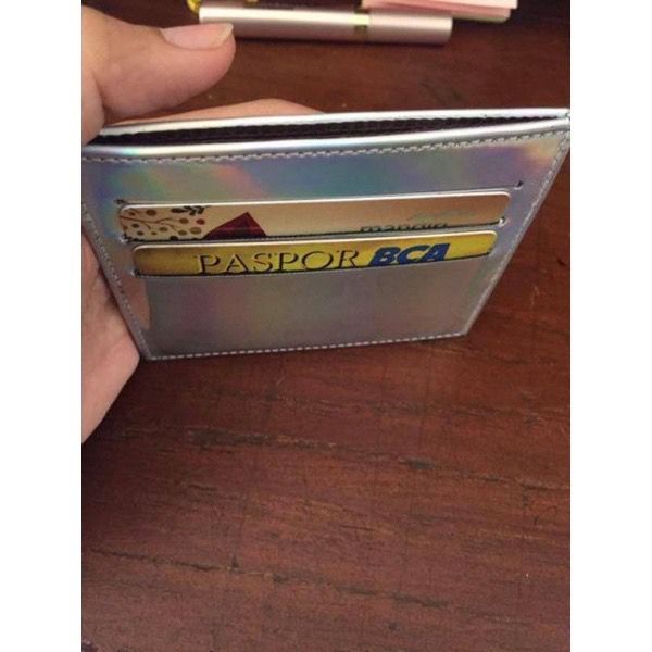 Card Holder HOLOGRAM WALLET PU Acrylic Laser Dompet Kartu ATM KTP Termurah Bisa COD Promo Shopee 11.11 Cardholder