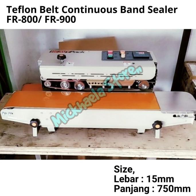 Teflon Belt Sealing Mesin Continuous Band Sealer Fr 800 / Fr 900