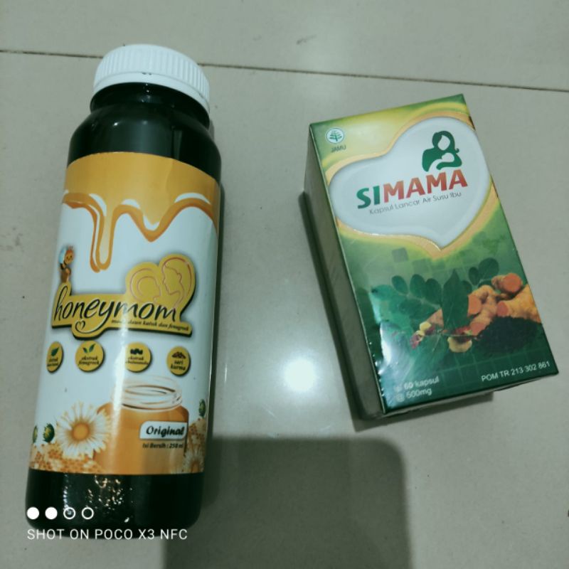 Paket Manjur 2 Botol Pelancar Asi Booster,Vitamin Asi Honeymom Simama