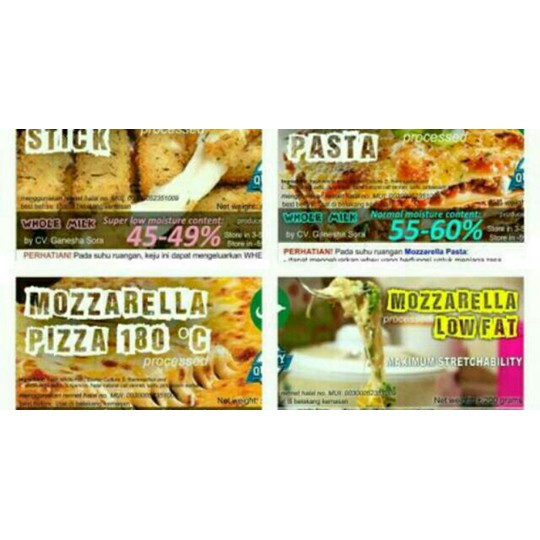 Keju Mozzarella Stick/Pasta/Pizza/Low Fat [GOSEND/BANDUNG only]