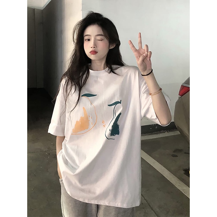 kaos oversize wanita / orangepear