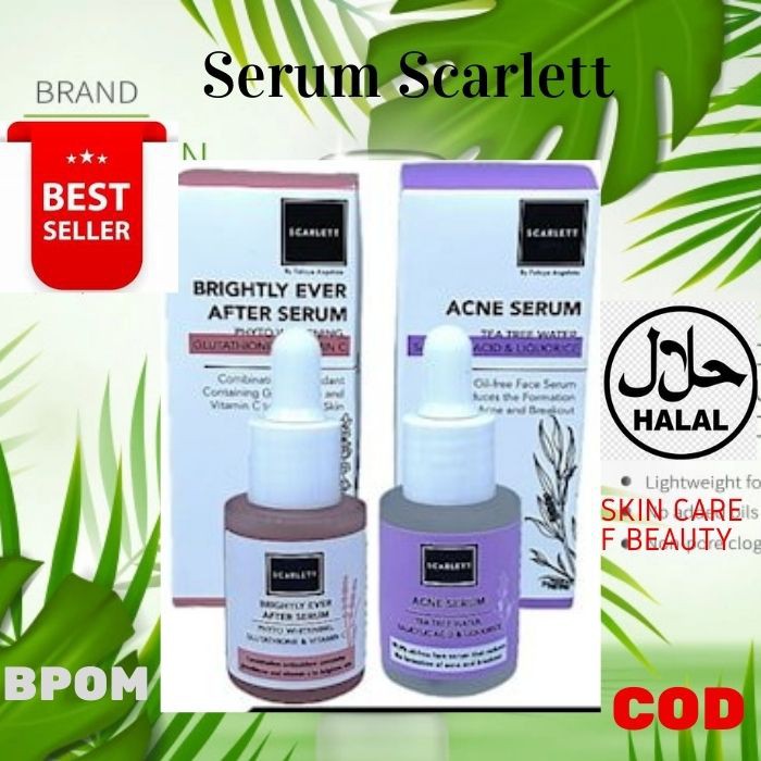 Serum Scarlett Scarlet Scarlette Scarrlet Sekarlet Skarlet Acne Acnes Whitening Glowing Ms Glow Brig