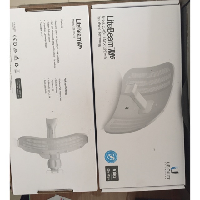 Ubiquiti LiteBeam M5 5ghz 100+ Mbps 23dbi airMAX CPE WITH InnerFeed Technology