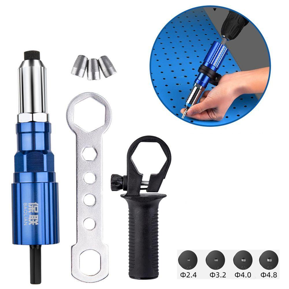 Solighter Rivet Gun Adapter Spare Paw With Wrench Handle Power Drills Aksesoris Untuk Menarik Alat Rivet