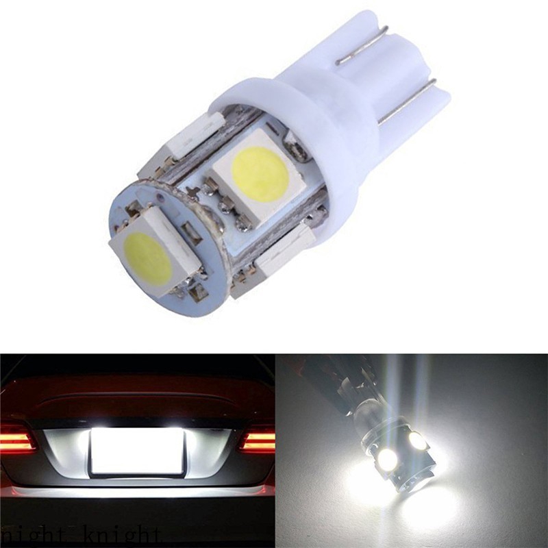 1 Buah Lampu Bohlam Led Super Putih T10 Wedge 5-smd 5050 W5W 2825 158 192 168 194