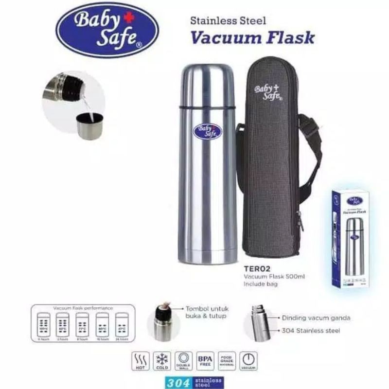 Baby Safe TER02 Stainless Steel Vacum Flask 500ml